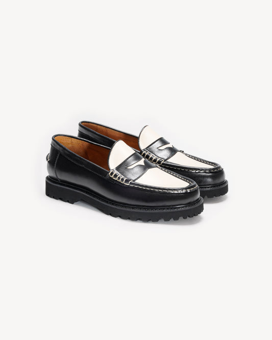 Jax Loafers in Black + White