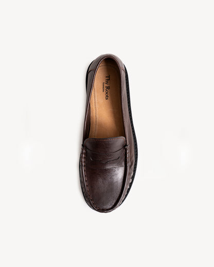 Rouche Loafers in Brown
