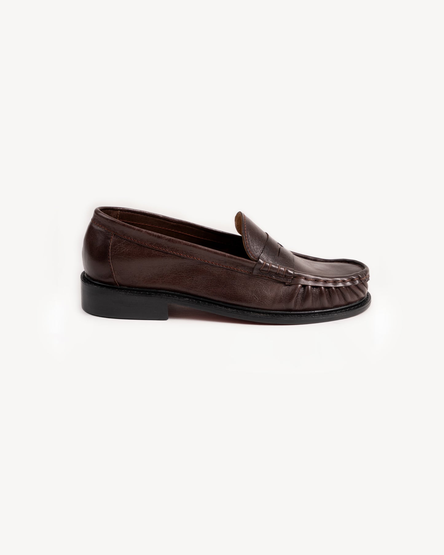 Rouche Loafers in Brown