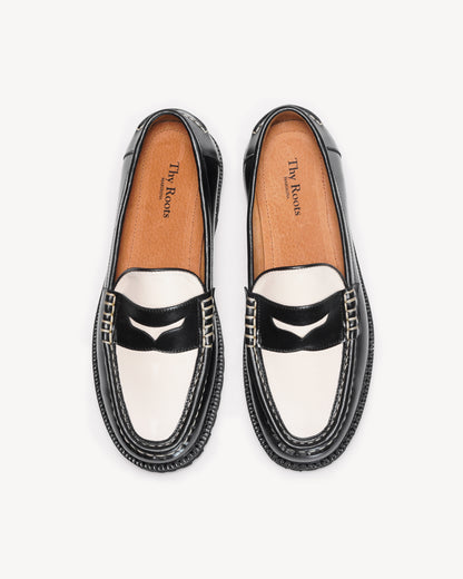Jax Loafers in Black + White