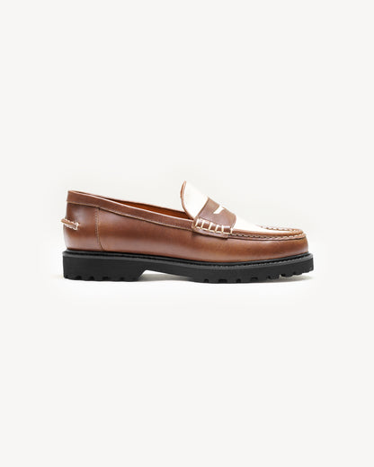 Jax Loafers in Mustard Brown + White
