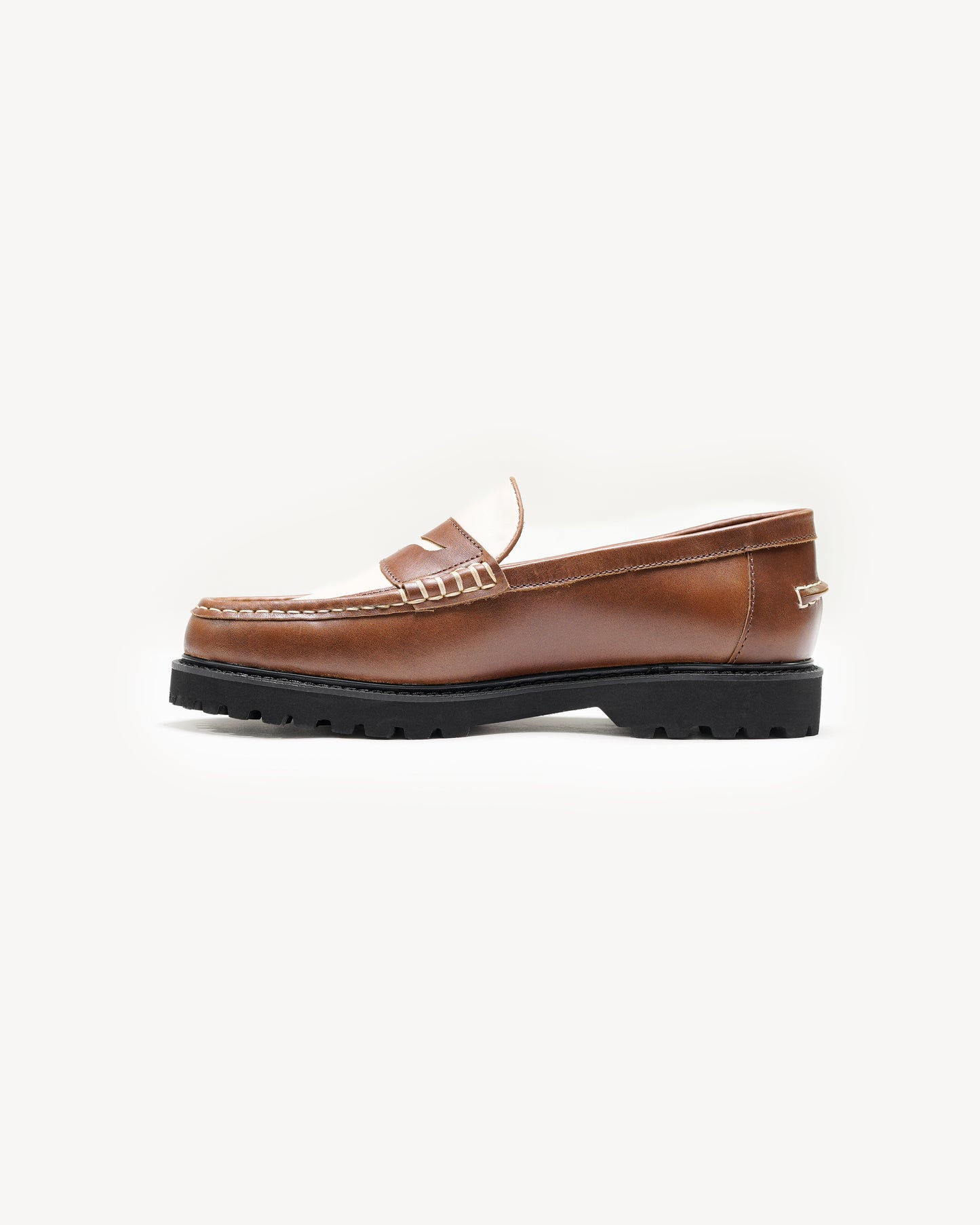 Jax Loafers in Mustard Brown + White