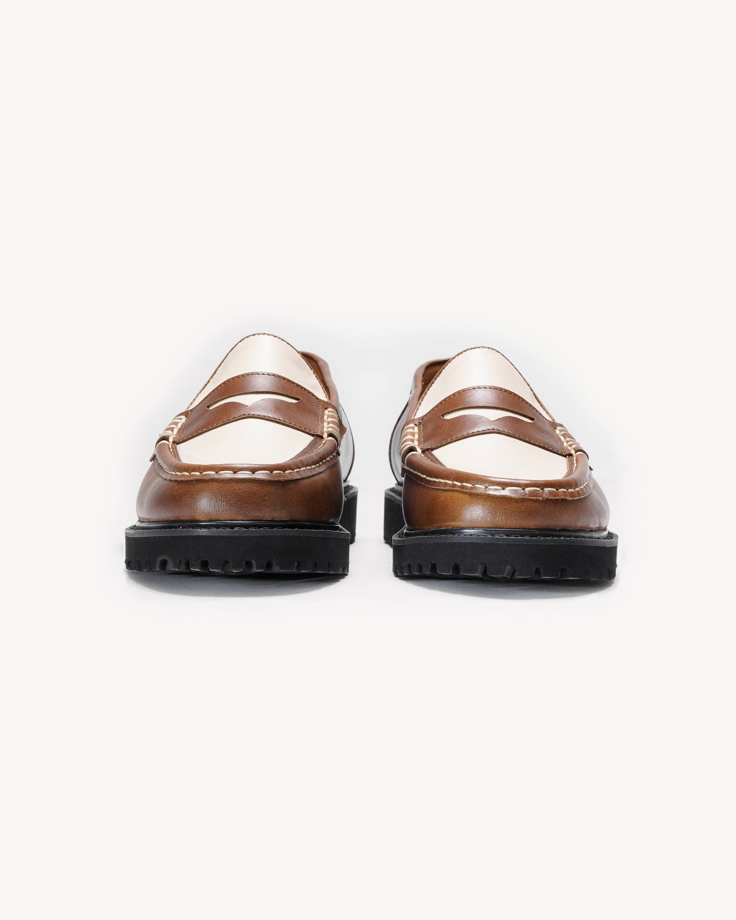 Jax Loafers in Mustard Brown + White