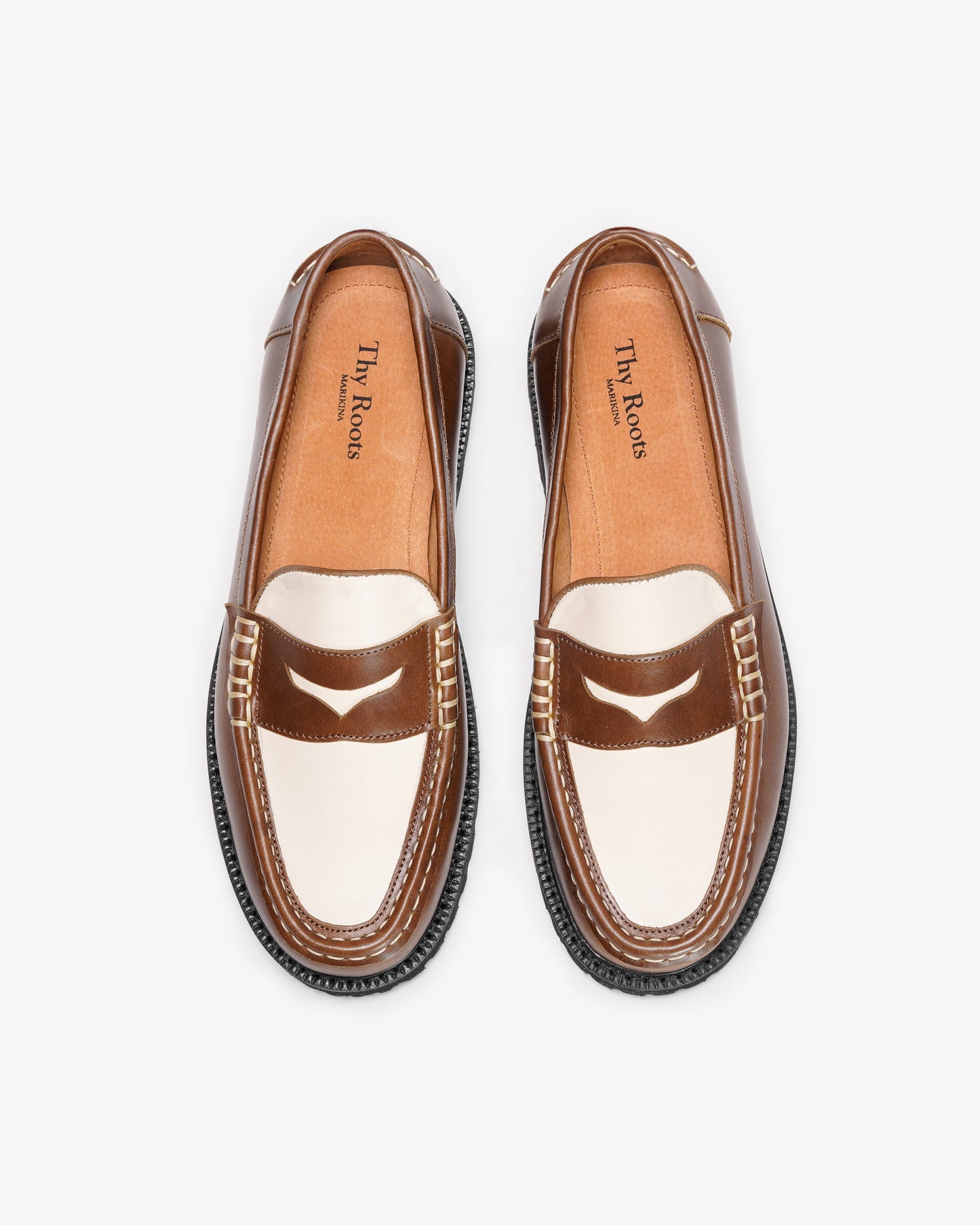 Jax Loafers in Mustard Brown + White
