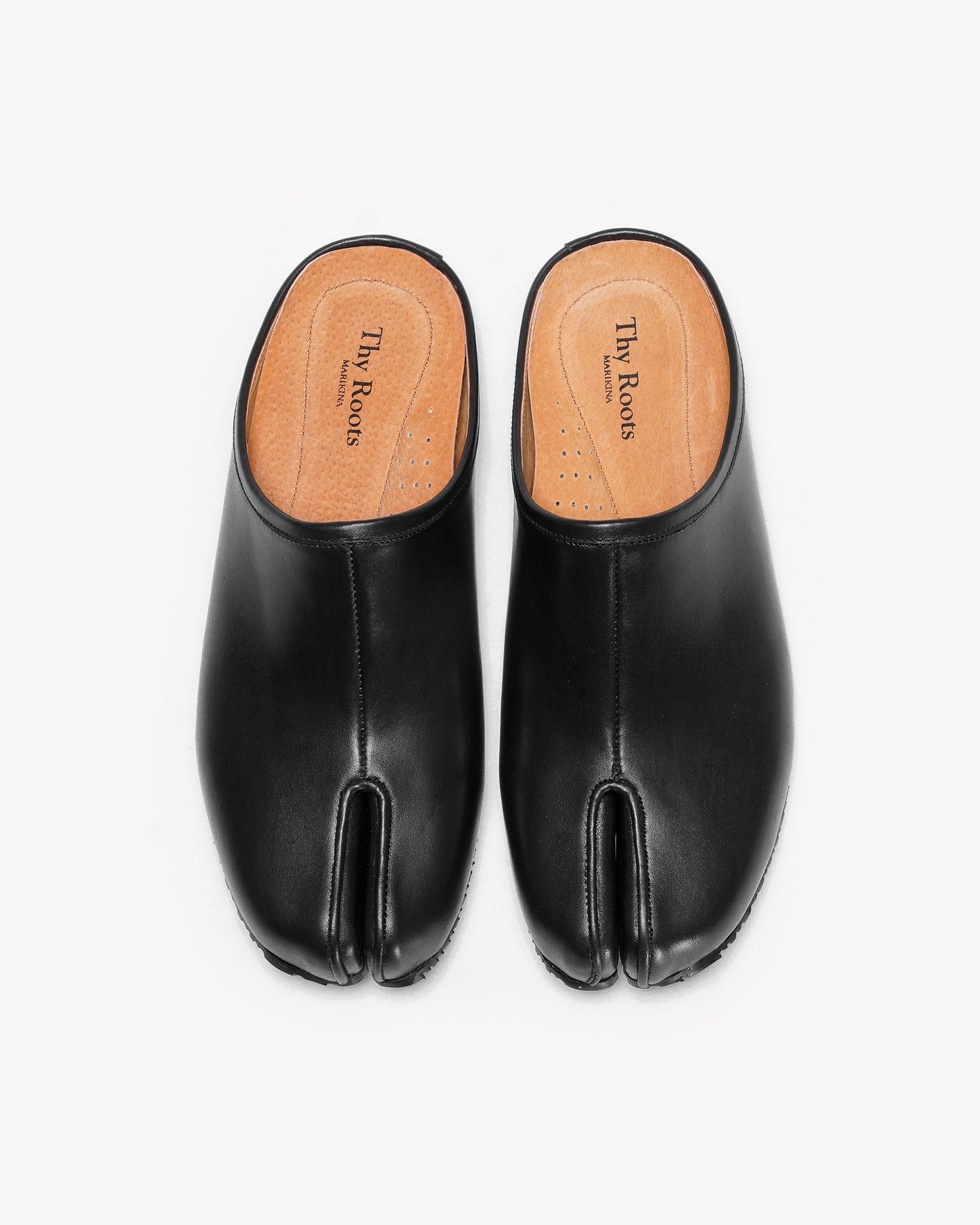 Elvis - Tabi Flat Mules in Black