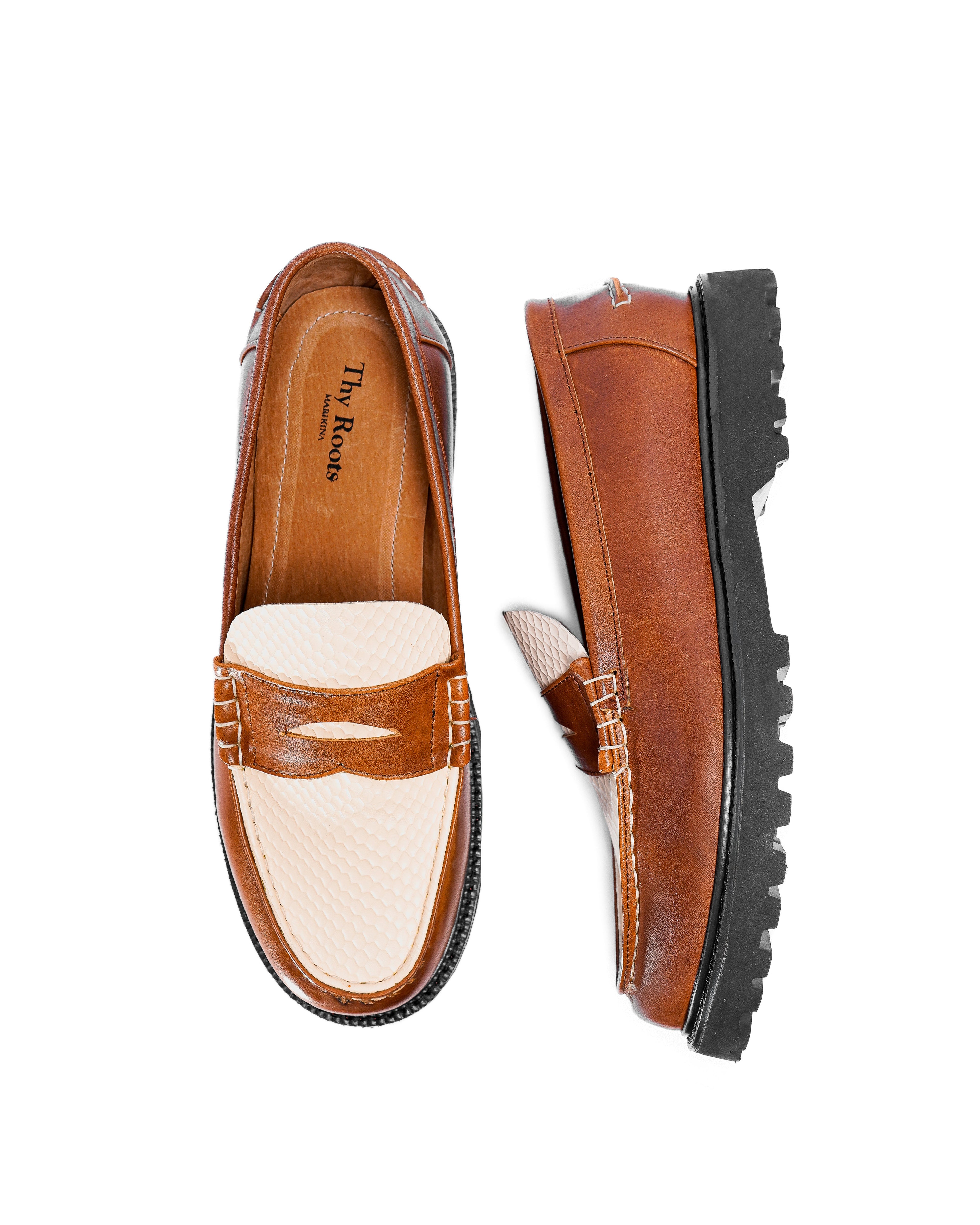 JADE LOAFERS - PYTHON SKIN IN TAN