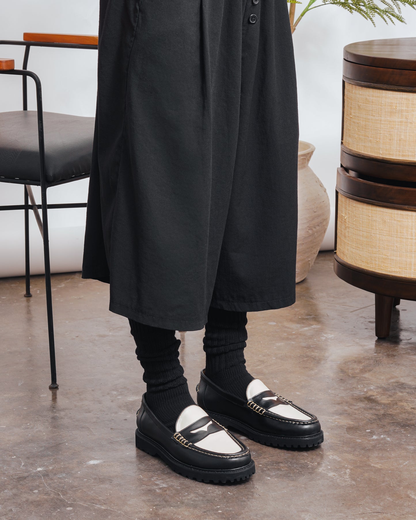 Jax Loafers in Black + White