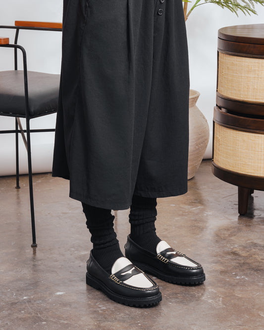 Jax Loafers in Black + White