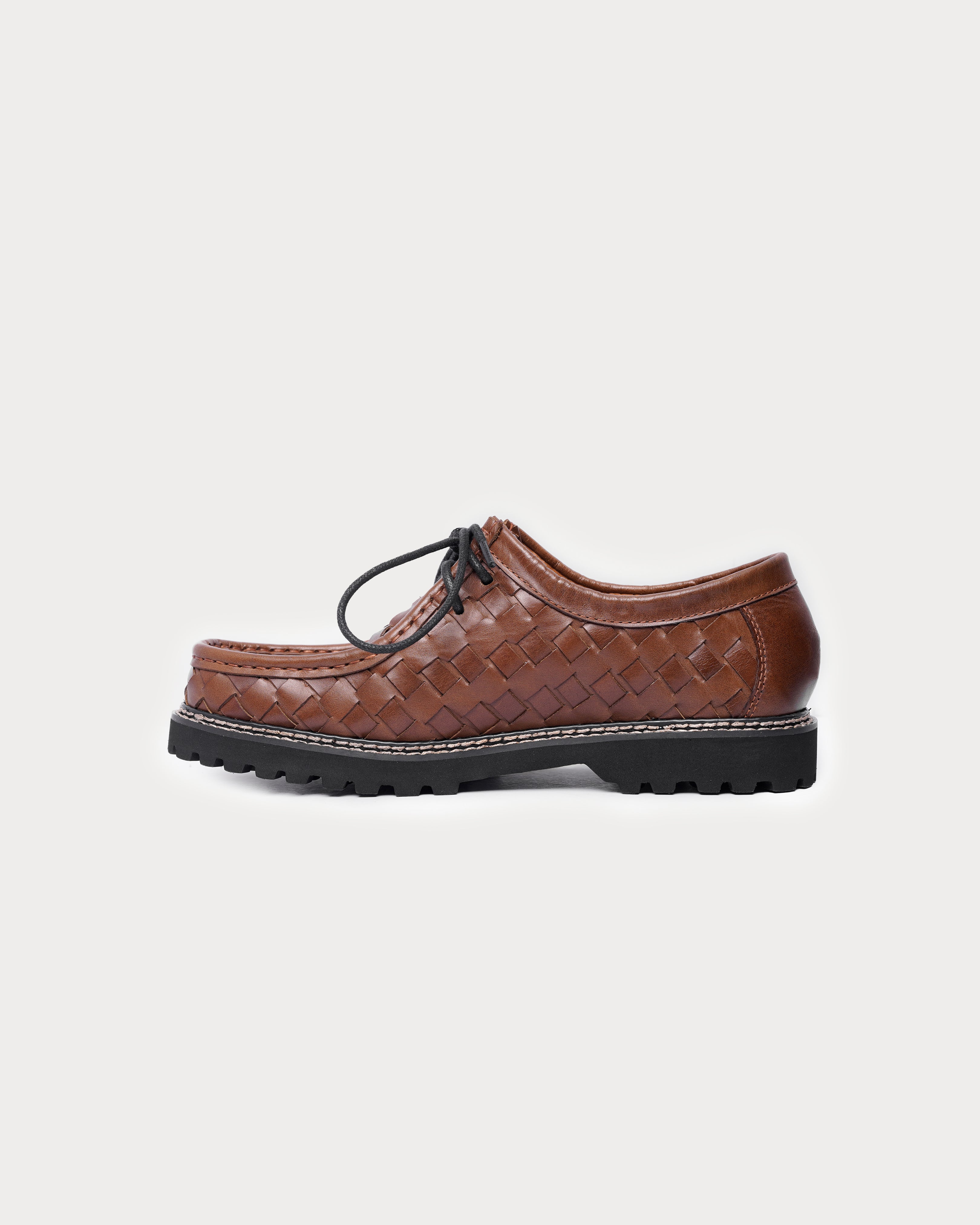 Weave Derbies in Mustard Brown