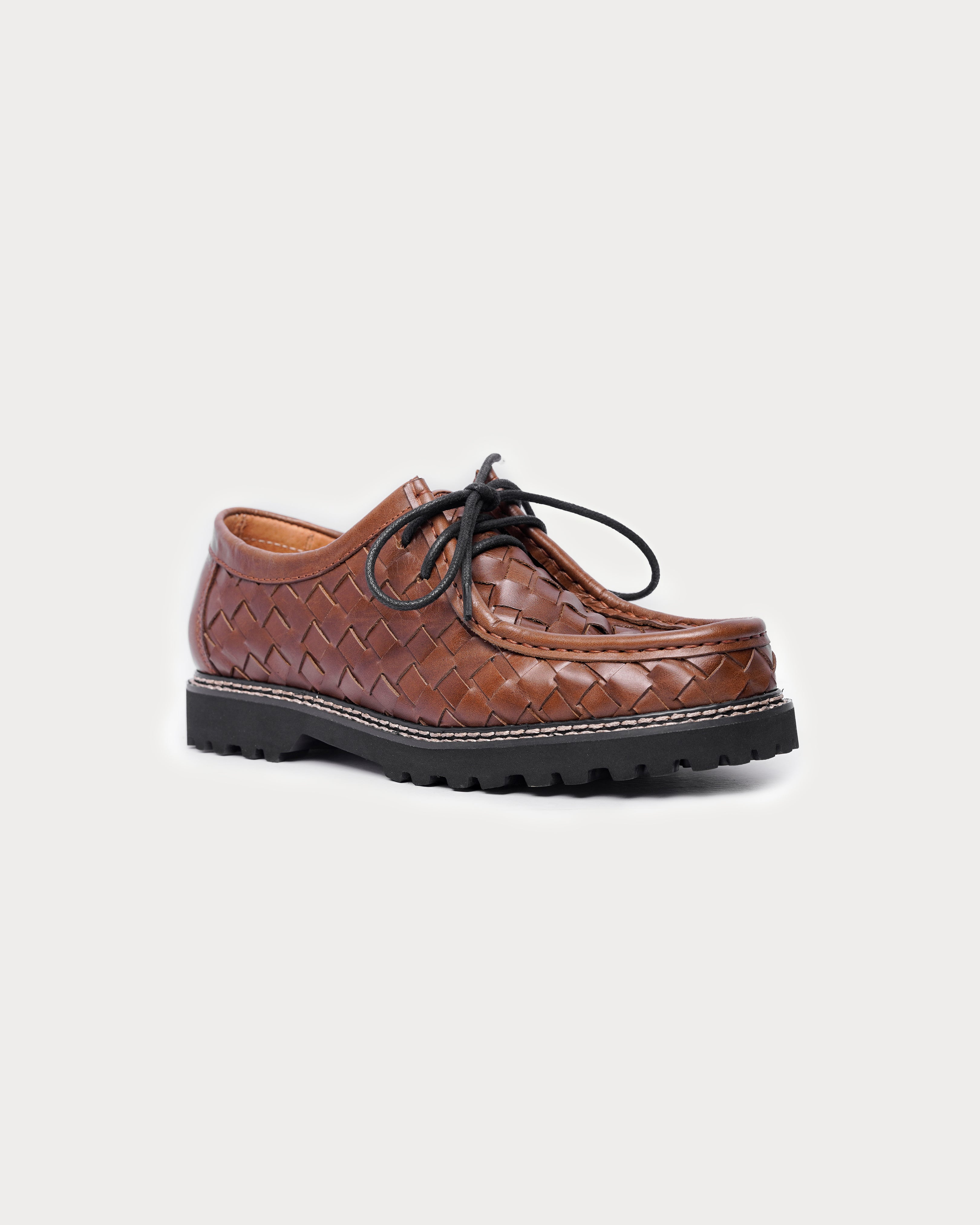 Weave Derbies in Mustard Brown