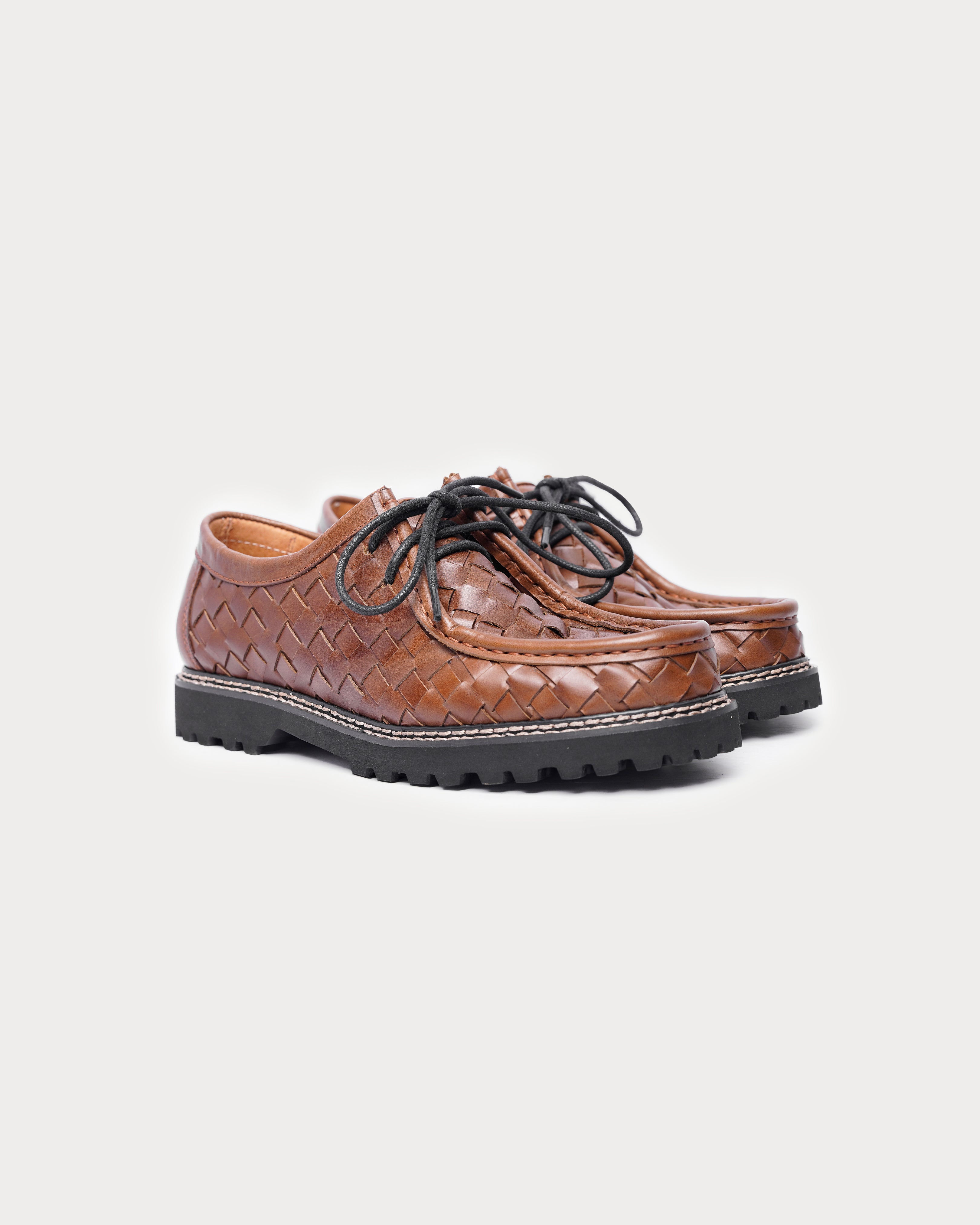 Weave Derbies in Mustard Brown
