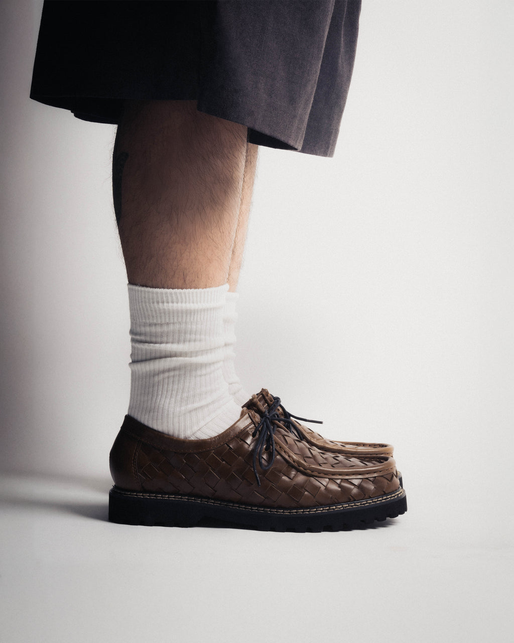 Weave Derbies in Mustard Brown