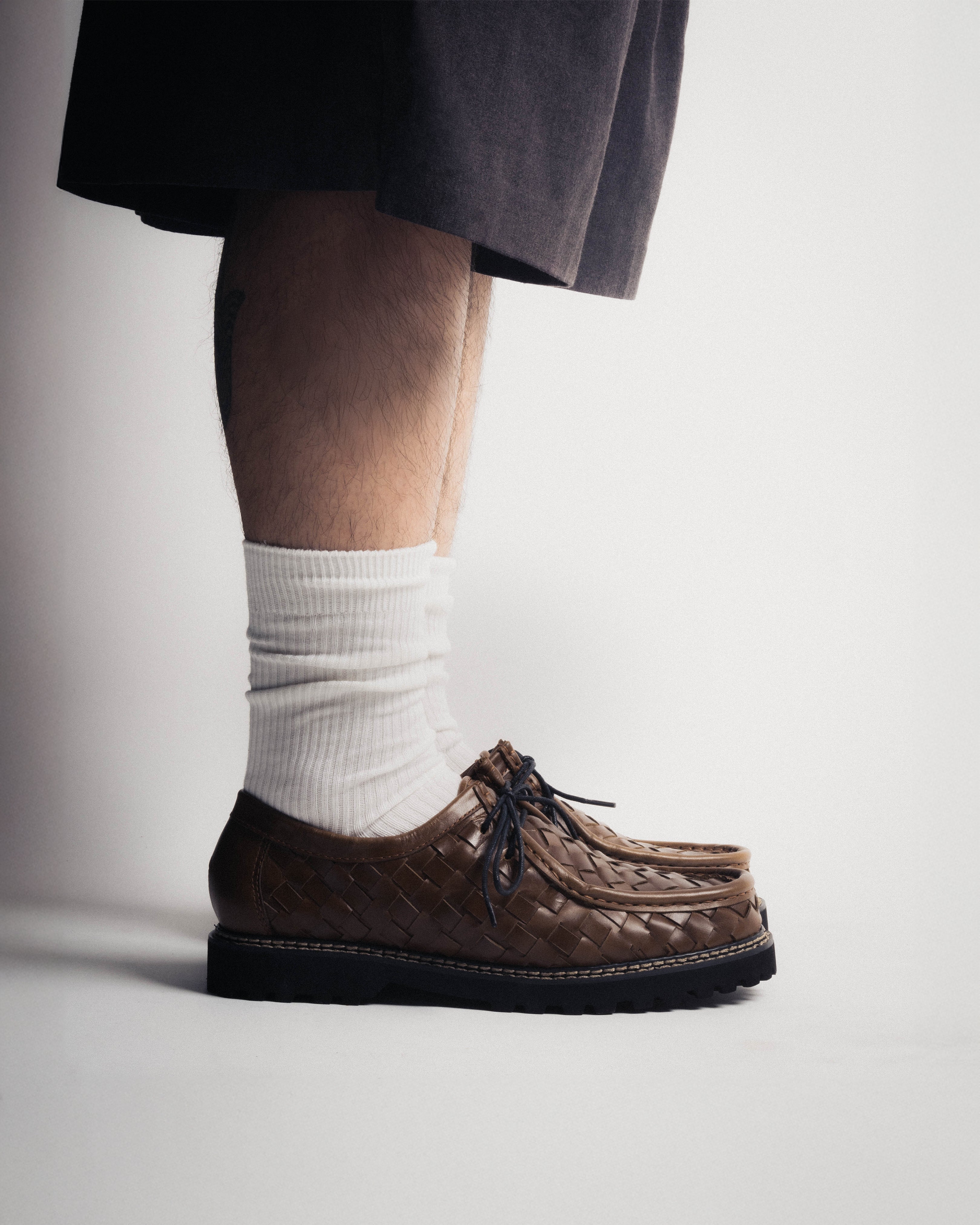 Weave Derbies in Mustard Brown
